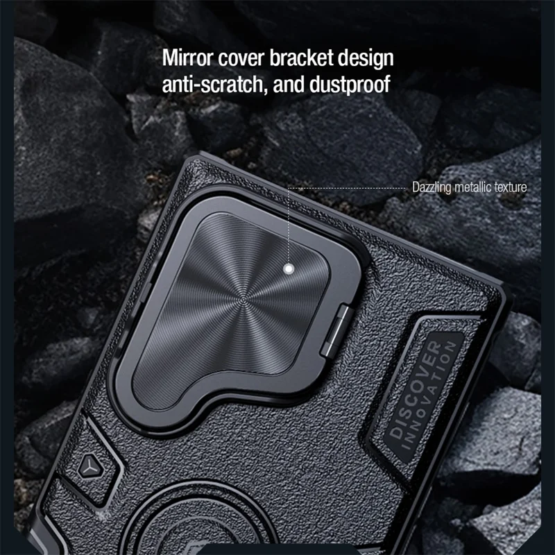 NILLKIN CamShield Armor Prop Case for Samsung Galaxy S24 Ultra Camera Lid PC+TPU Cover Magnetic Case - Blue