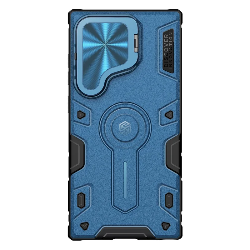 NILLKIN CamShield Armor Prop Case for Samsung Galaxy S24 Ultra Camera Lid PC+TPU Cover Magnetic Case - Blue