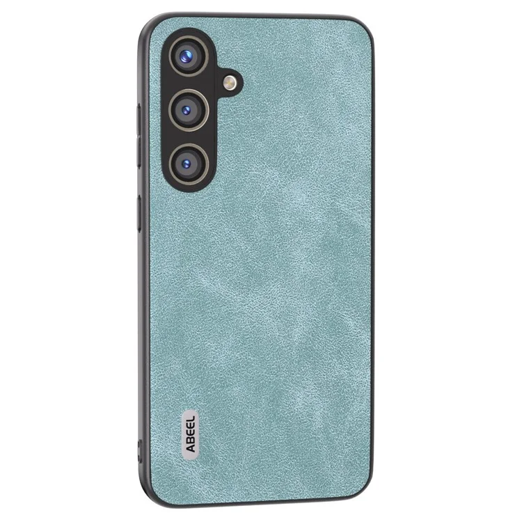 ABEEL Für Samsung Galaxy S24+ Cell Phone Case PU Leder beschichtet PC Stoßfest Schutzhülle - Baby Blau