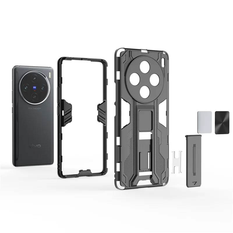Para vivo X100 5G Kickstand Cell Phone Cover Shockproof Protective Case - Azul