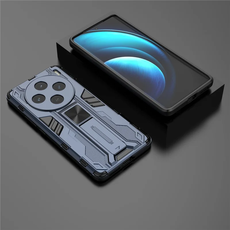 Para vivo X100 5G Kickstand Cell Phone Cover Shockproof Protective Case - Azul