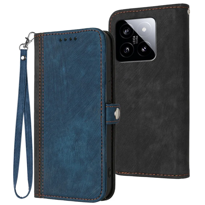YX0020 For Xiaomi 14 Leather Case Sleeve Wallet Phone Cover - Sapphire