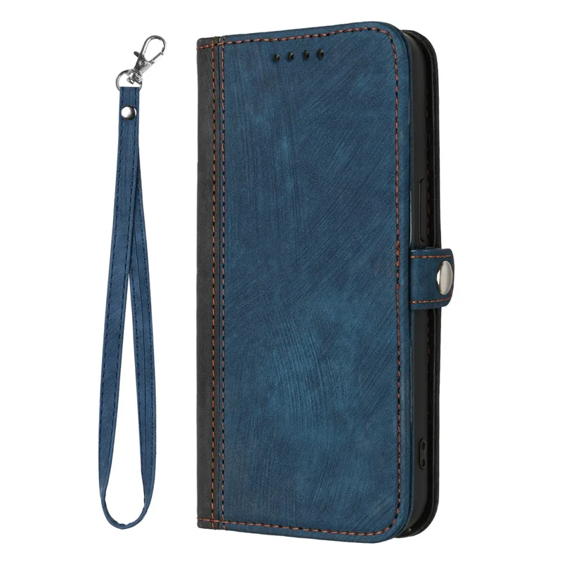 YX0020 For Samsung Galaxy A55 5G Case Leather Wallet Cover Magnetic Button Closure - Sapphire