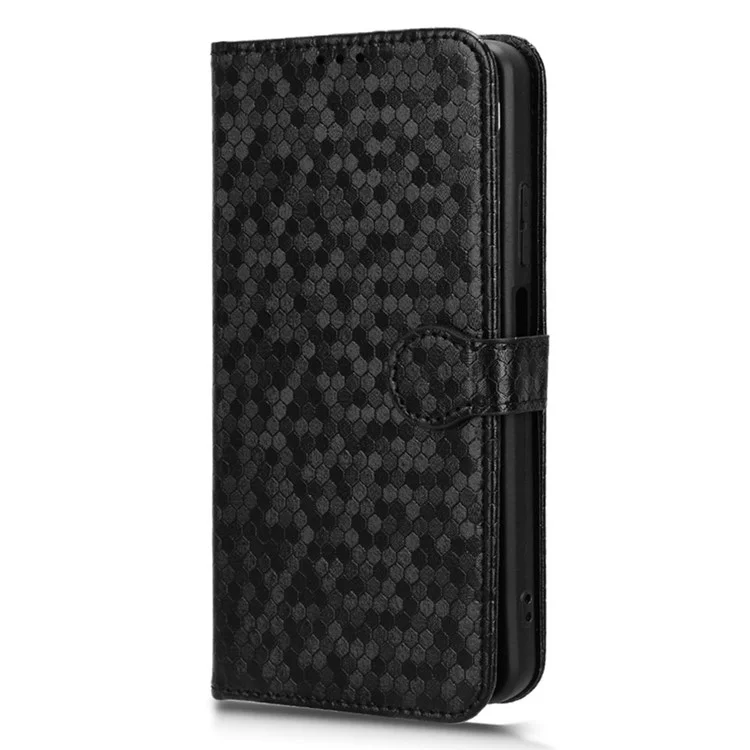 For Infinix Smart 8 4G Magnetic Phone Case Leather Drop-Proof Card Slot Cover with Strap - Black