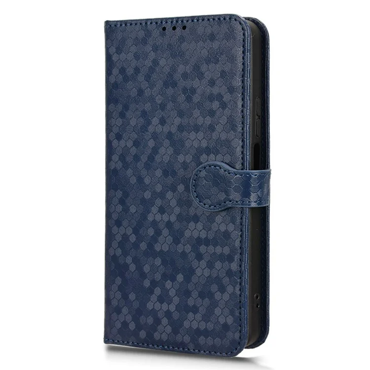 For Infinix Hot 40 / Hot 40 Pro Magnetic Case PU Leather Foldable Stand Phone Cover - Dark Blue