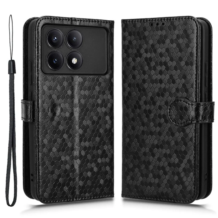 Para Xiaomi Poco F6 Pro 5G / Redmi K70 5G / K70 Pro 5G Case PU Leather+TPU Shock Absorbing Phone Guard Cover - Preto