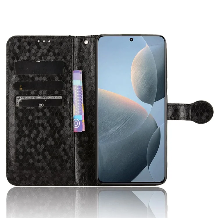 Para Xiaomi Poco F6 Pro 5G / Redmi K70 5G / K70 Pro 5G Case PU Leather+TPU Shock Absorbing Phone Guard Cover - Preto
