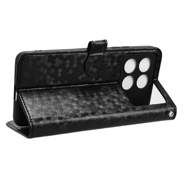 Para Xiaomi Poco F6 Pro 5G / Redmi K70 5G / K70 Pro 5G Case PU Leather+TPU Shock Absorbing Phone Guard Cover - Preto