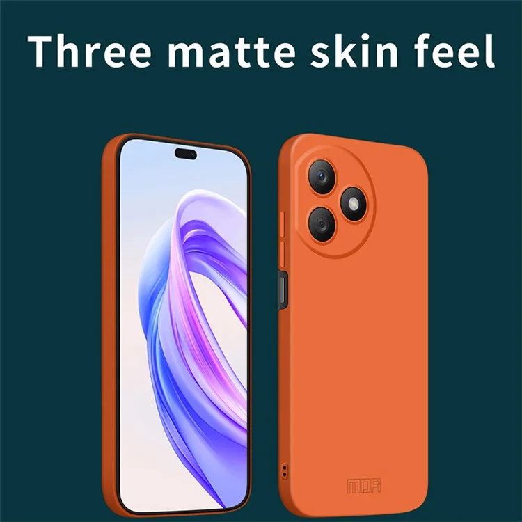MOFI JK Qin Series For Honor X50i+ 5G Funda de Teléfono Tipo Piel - Naranja