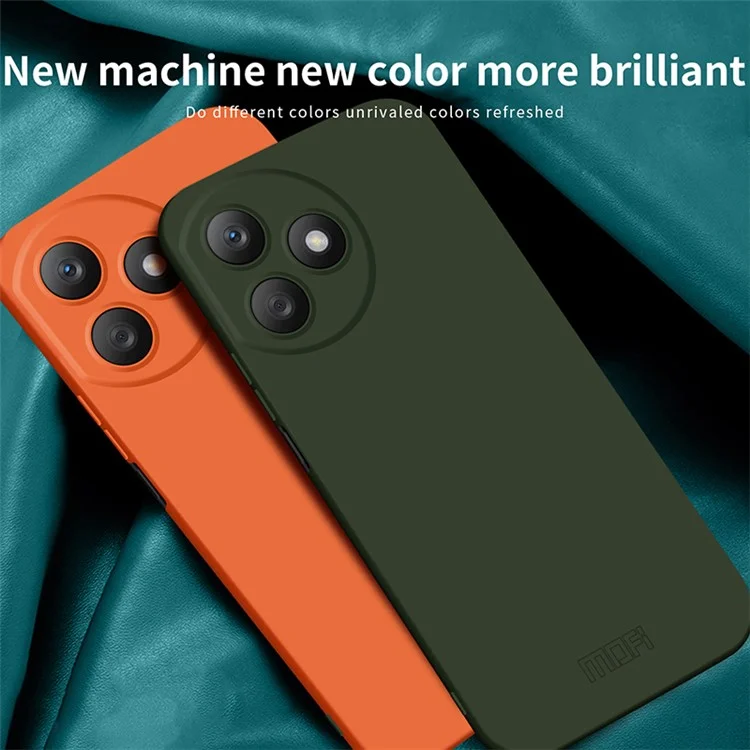 MOFI JK Qin Series For Honor X50i+ 5G Funda de Teléfono Tipo Piel - Naranja