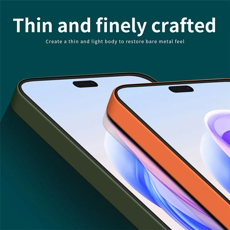 MOFI JK Qin Series For Honor X50i+ 5G Funda de Teléfono Tipo Piel - Naranja