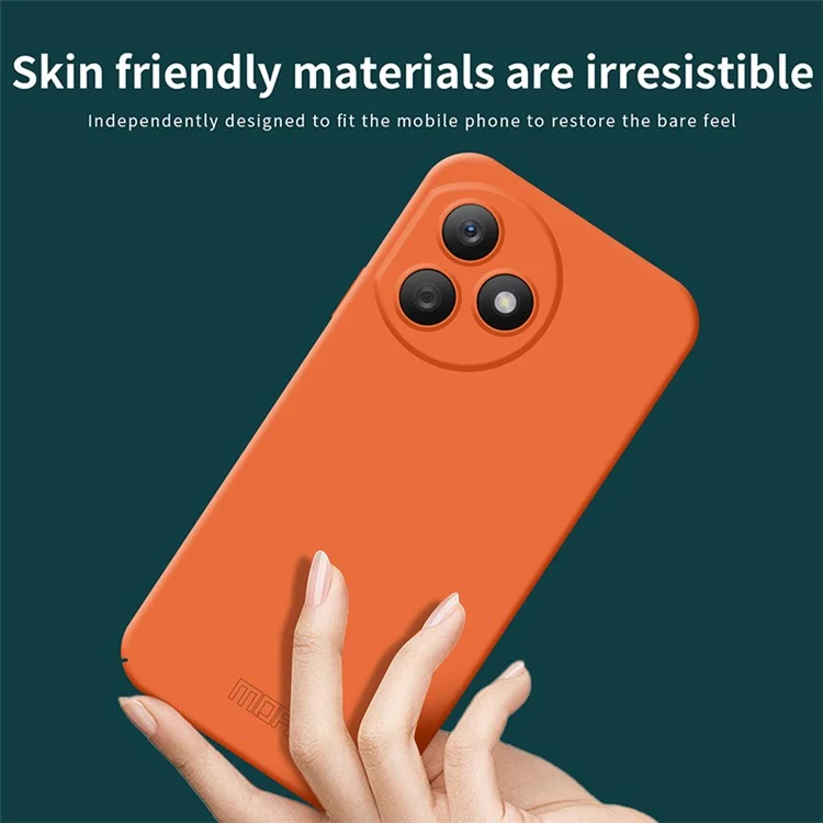 MOFI JK Qin Series For Honor X50i+ 5G Funda de Teléfono Tipo Piel - Naranja