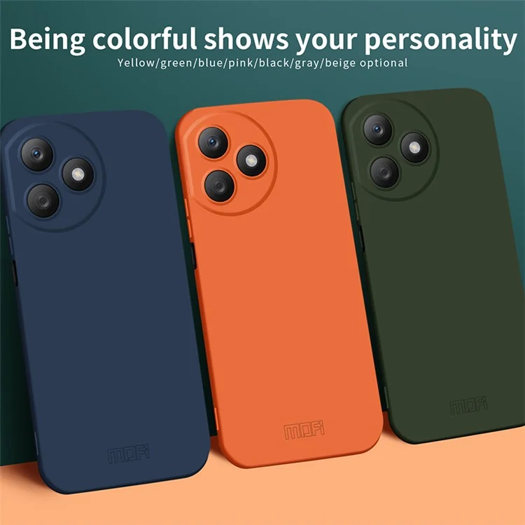 MOFI JK Qin Series For Honor X50i+ 5G Funda de Teléfono Tipo Piel - Naranja