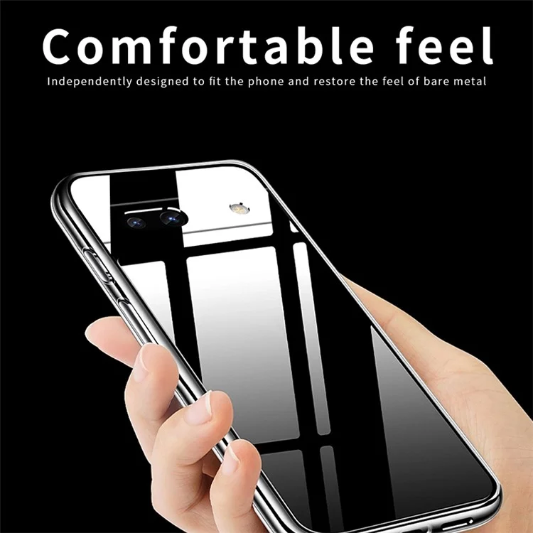 Étui téléphonique transparent MOFI pour Google Pixel 8a, coque de protection TPU anti-rayures