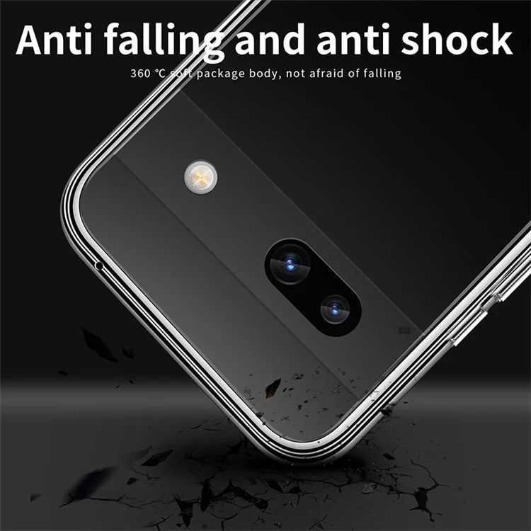 Étui téléphonique transparent MOFI pour Google Pixel 8a, coque de protection TPU anti-rayures