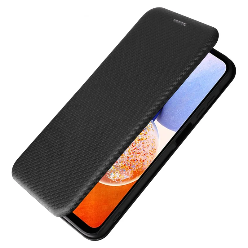 Capa Para Samsung Galaxy A15 4G / 5G Caso de Telefone Capa de Couro PU com Slots Para Cartões - Preto