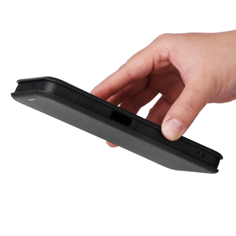 Capa Para Samsung Galaxy A15 4G / 5G Caso de Telefone Capa de Couro PU com Slots Para Cartões - Preto