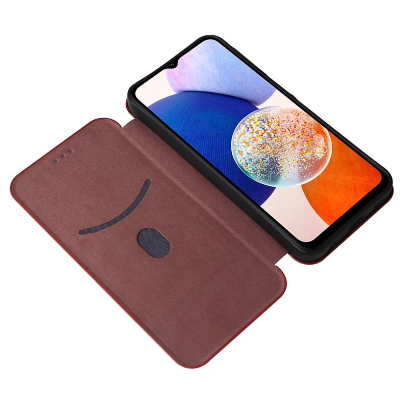 For Samsung Galaxy A15 4G / 5G Phone Case PU Leather Cover Card Slots - Brown
