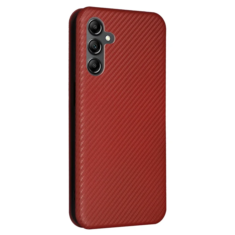 For Samsung Galaxy A15 4G / 5G Phone Case PU Leather Cover Card Slots - Brown