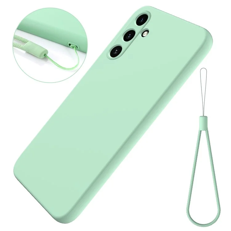 For Samsung Galaxy A35 5G Case Soft Lining Smooth Liquid Silicone Phone Back Protector - Green