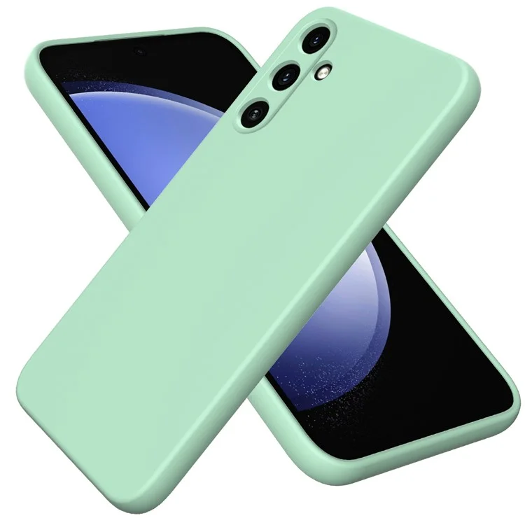 For Samsung Galaxy A35 5G Case Soft Lining Smooth Liquid Silicone Phone Back Protector - Green