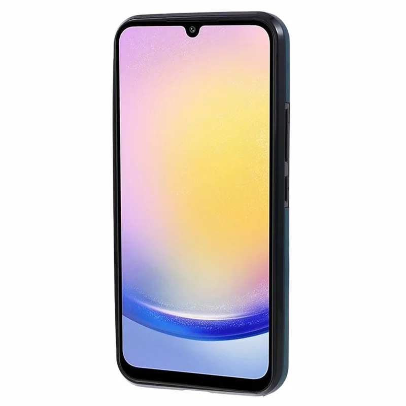 For Samsung Galaxy A25 5G (Global) (161.0 x 76.5 x 8.3mm) Cell Phone Case PU Leather+TPU Card Holder Back Cover with Long Strap - Green