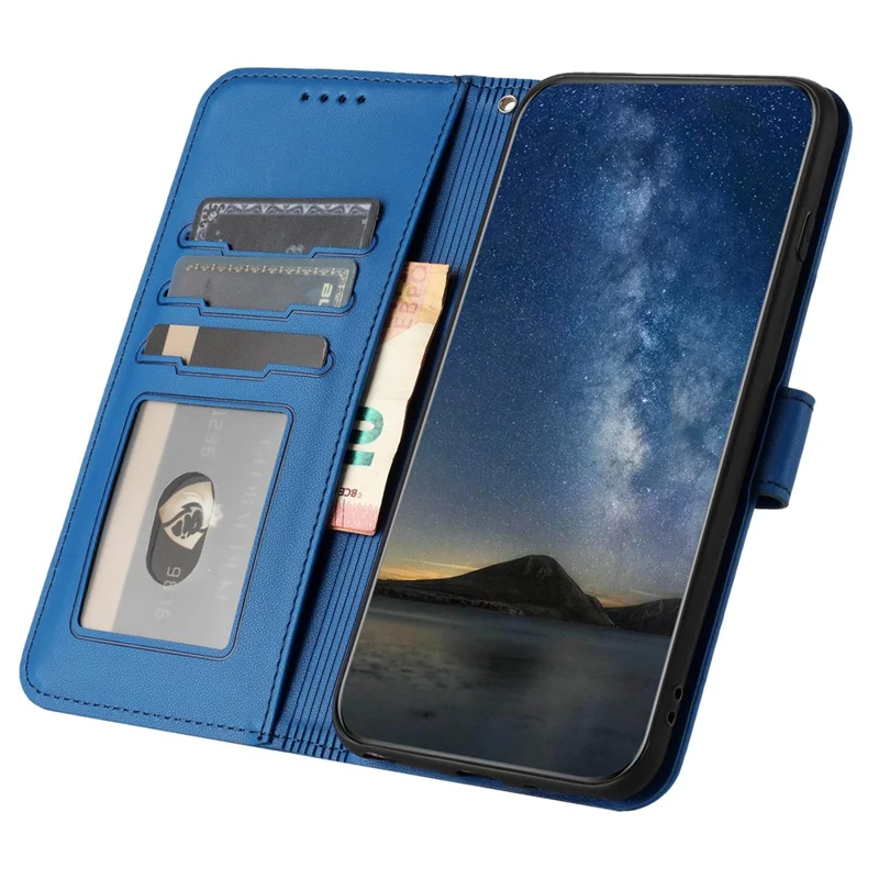 For Xiaomi Redmi K70E 5G / Poco X6 Pro 5G Phone Cases Mandala Flower Leather Wallet Mobile Cover with Strap - Sapphire