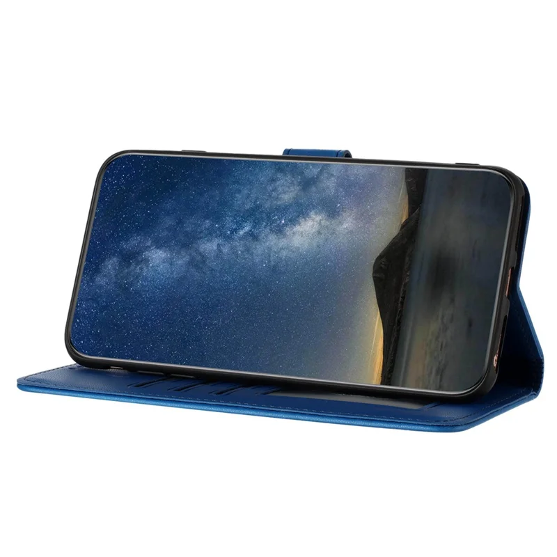 For Xiaomi Redmi K70E 5G / Poco X6 Pro 5G Phone Cases Mandala Flower Leather Wallet Mobile Cover with Strap - Sapphire