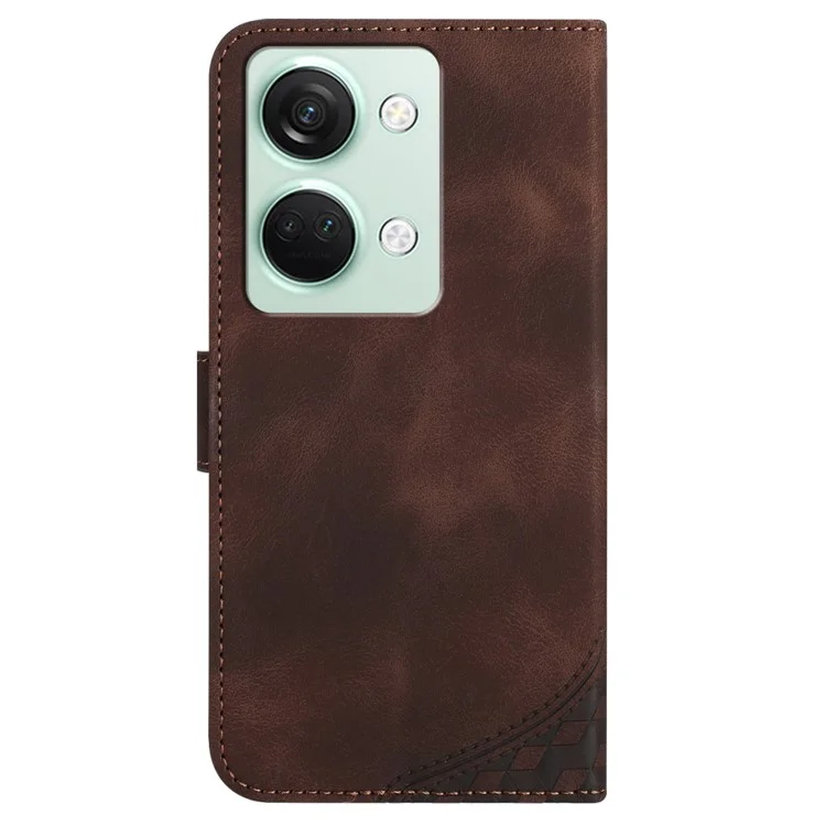 YX0060 Ledertasche für OnePlus Ace 2V / Nord 3 5G Flip Elefantenkopf Muster Handyhülle - Kaffee