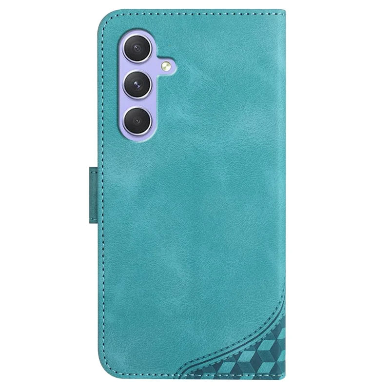 YX0060 For Samsung Galaxy A55 5G Wallet Case PU Leather Phone Stand Cover - Baby Blue