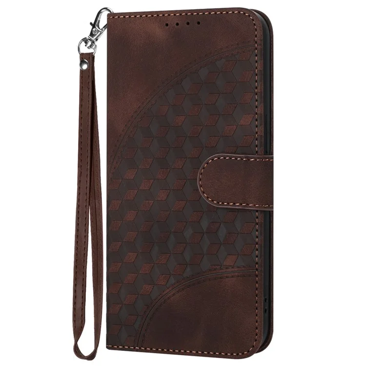 Étui pour téléphone portable Samsung Galaxy S24 Ultra YX0060 - Motif tête d'éléphant imprimé sur cuir - Couleur café
