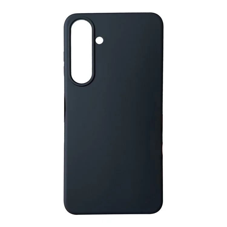 For Samsung Galaxy S24 Cell Phone Case Glossy Anti-scratch TPU Phone Cover (Big Rear Lens Hole) - Black