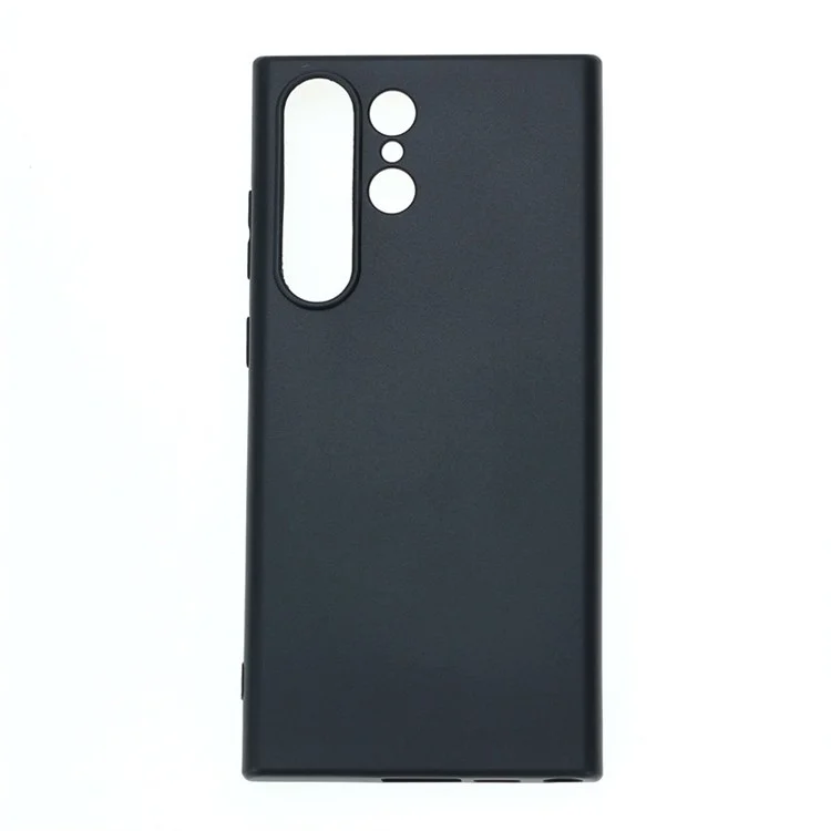 Para Samsung Galaxy S24 Ultra Case TPU Glossy Phone Protection Cover (Big Rear Lens Hole) - Negro