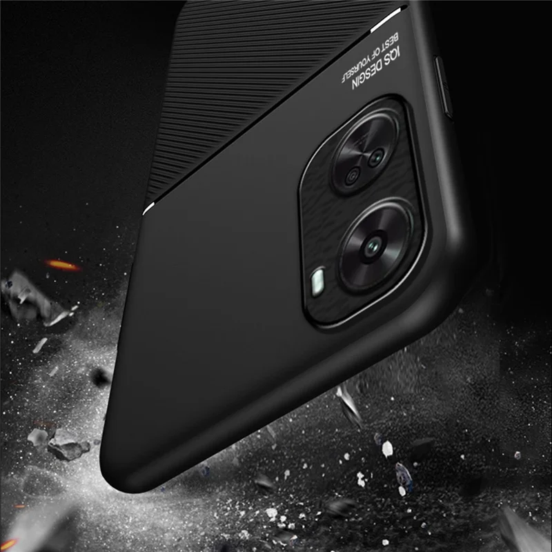 Funda para Huawei nova 11 SE / nova 12 SE 4G de material PU+TPU+PC a prueba de caídas con soporte magnético y lámina de metal - Rojo