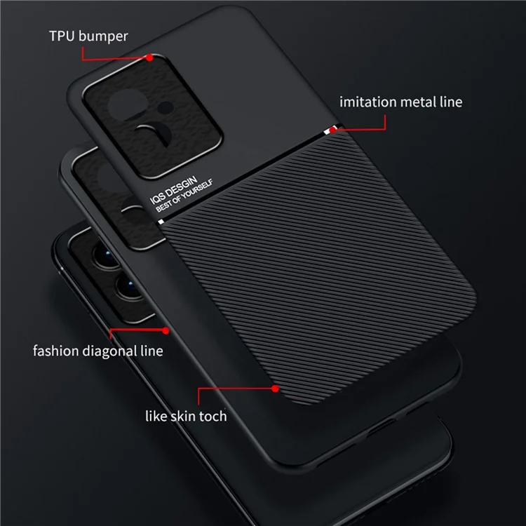 For Honor 100 5G Case Mobile Phone Back Cover with Magnetic Holder Metal Sheet - Blue