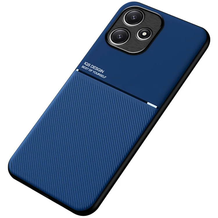 Pour Xiaomi Redmi 12 5G (Global) / Note 12R 5G / Poco M6 Pro 5G Étui Housse de Téléphone Compatible avec Support de Voiture Magnétique - Bleu