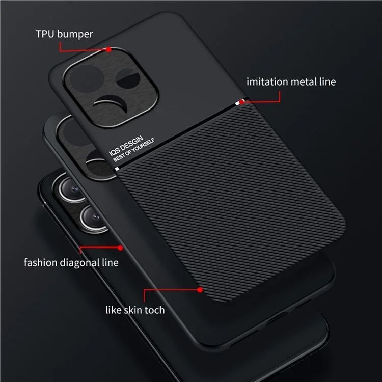 Pour Xiaomi Redmi 12 5G (Global) / Note 12R 5G / Poco M6 Pro 5G Étui Housse de Téléphone Compatible avec Support de Voiture Magnétique - Bleu