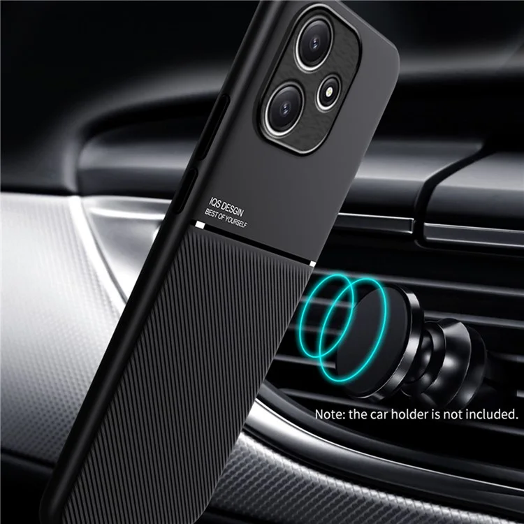 Pour Xiaomi Redmi 12 5G (Global) / Note 12R 5G / Poco M6 Pro 5G Étui Housse de Téléphone Compatible avec Support de Voiture Magnétique - Bleu