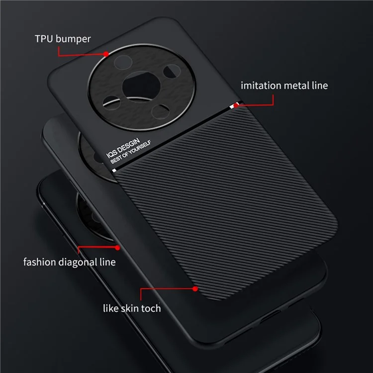 For Honor X9b 5G / Magic6 Lite 5G Case Works with Magnetic Car Mount Bump Proof Phone Shell - Black