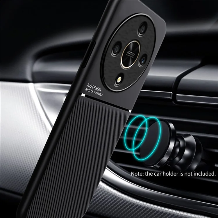 For Honor X9b 5G / Magic6 Lite 5G Case Works with Magnetic Car Mount Bump Proof Phone Shell - Black