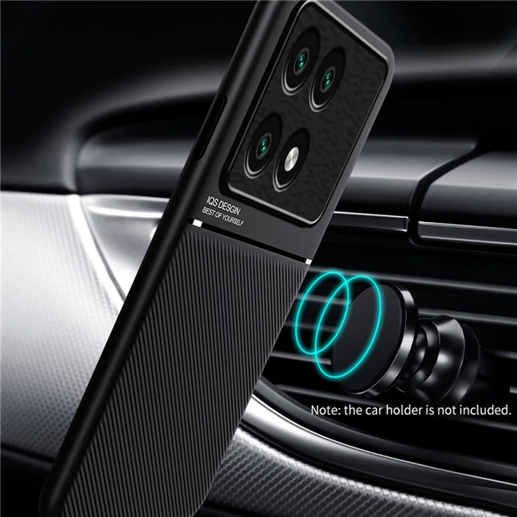 Capa de Celular para Xiaomi Poco F6 Pro 5G / Redmi K70 5G / K70 Pro 5G Case Funciona com Suporte de Carro Magnético - Vermelho