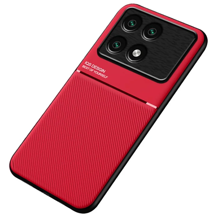 For Xiaomi Redmi K70E 5G / Poco X6 Pro 5G Case Works with Magnetic Car Mount Cellphone Cover - Red