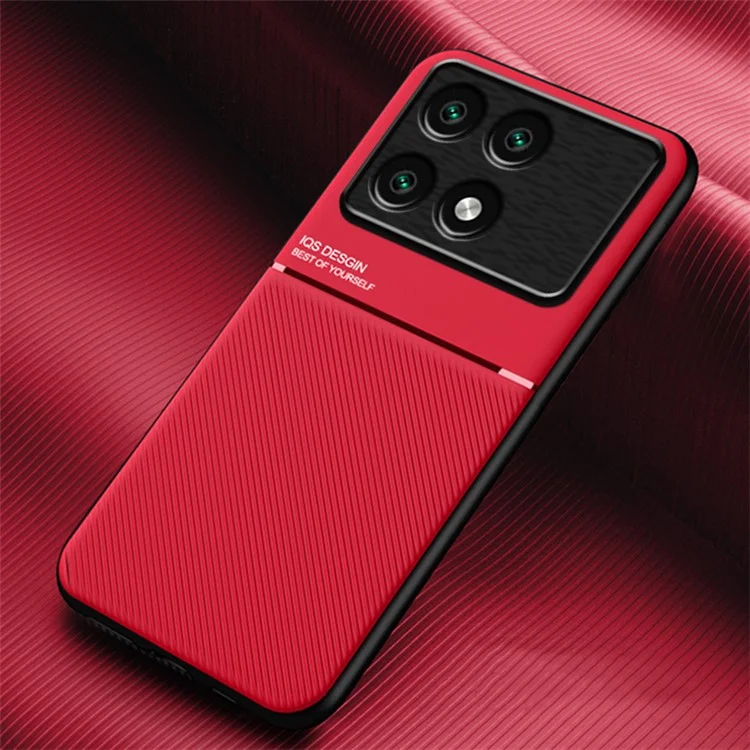 For Xiaomi Redmi K70E 5G / Poco X6 Pro 5G Case Works with Magnetic Car Mount Cellphone Cover - Red