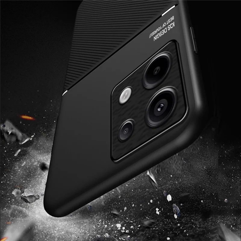 Für Xiaomi Redmi Note 13 Pro 5G / Poco X6 5G Back Case Handyhülle mit Magnethalter Metallblech - Blau