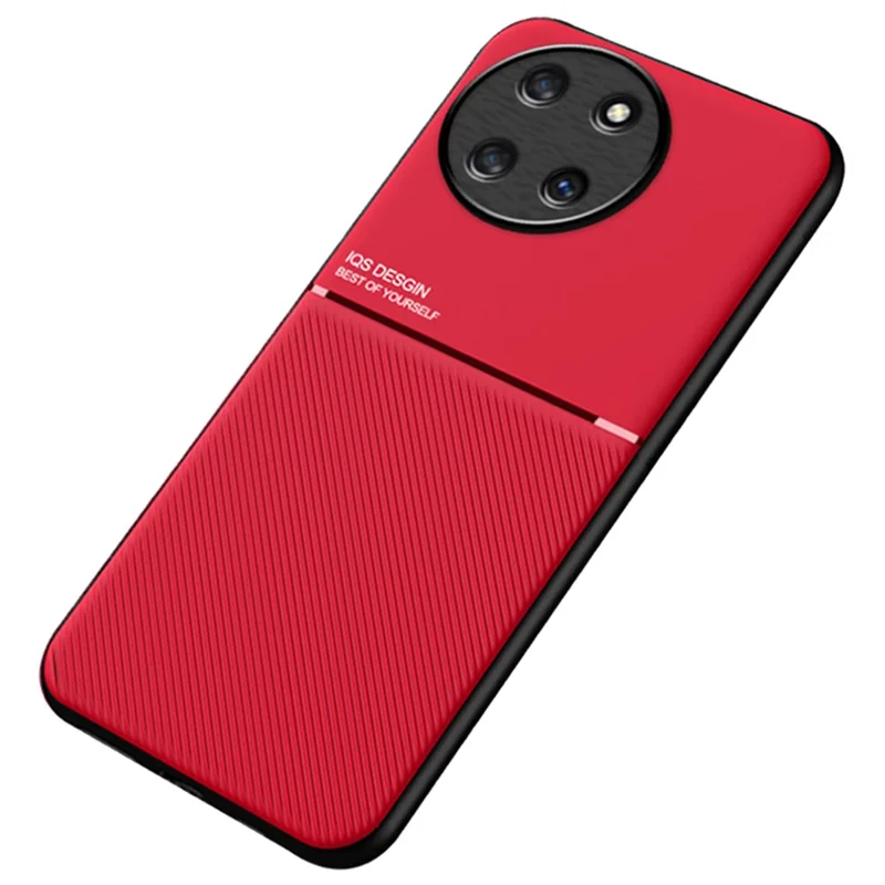 Anti-Drop Cover for Realme 11 4G (159.9x73.3x7.95mm) Cell Phone Case Works with Magnetic Car Mount - Red