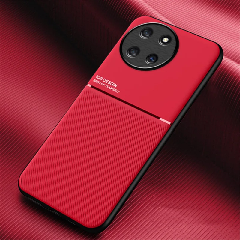 Anti-Drop Cover for Realme 11 4G (159.9x73.3x7.95mm) Cell Phone Case Works with Magnetic Car Mount - Red
