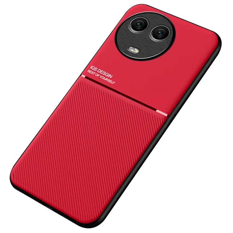 Phone Cover for Realme 11 5G (Global) / 11x 5G , Back Case with Magnetic Holder Metal Sheet - Red