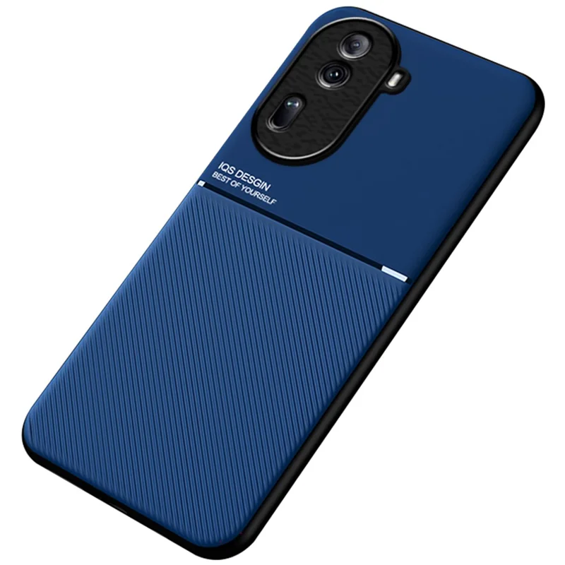 Custodia per telefono per Oppo Reno11 5G (globale) Custodia posteriore compatibile con il supporto per auto magnetico - Blu