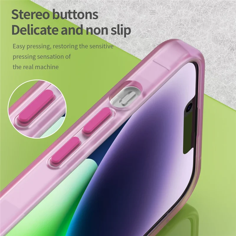 For iPhone 14 Translucent Phone Case Matte Design Compatible with MagSafe Wireless Charging - Pink