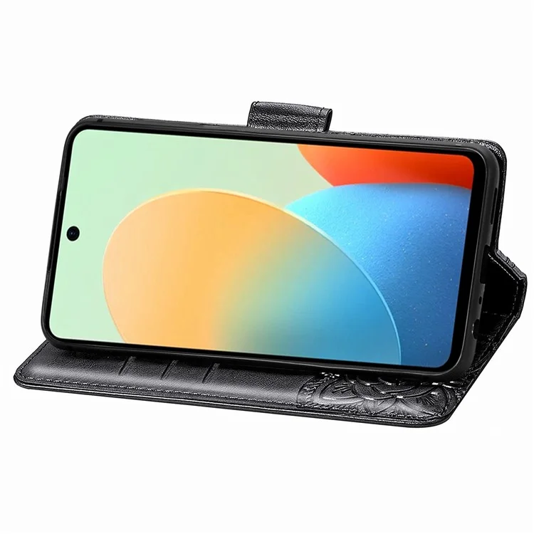 Pour TECNO Spark Go 2024 4G Étui Impression en Cuir PU Flip Housse de Téléphone - Noir